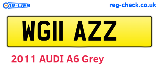 WG11AZZ are the vehicle registration plates.
