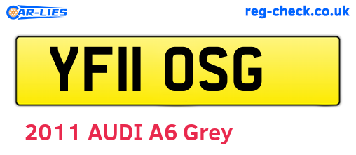 YF11OSG are the vehicle registration plates.