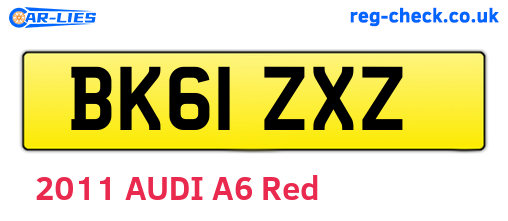 BK61ZXZ are the vehicle registration plates.