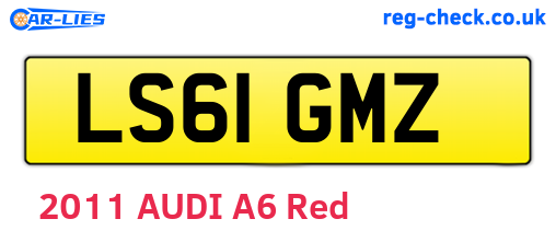 LS61GMZ are the vehicle registration plates.
