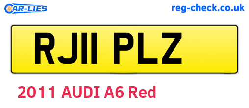 RJ11PLZ are the vehicle registration plates.