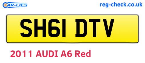 SH61DTV are the vehicle registration plates.
