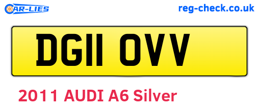 DG11OVV are the vehicle registration plates.