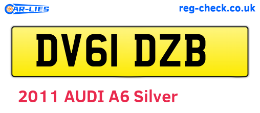DV61DZB are the vehicle registration plates.