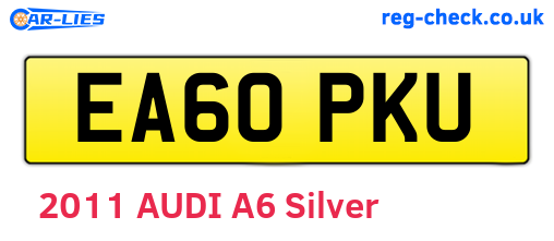 EA60PKU are the vehicle registration plates.