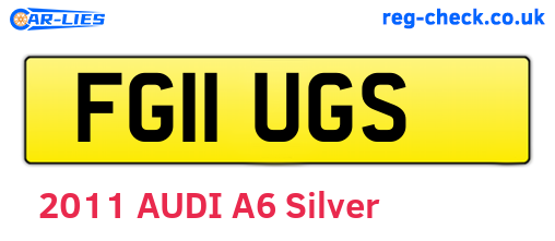 FG11UGS are the vehicle registration plates.