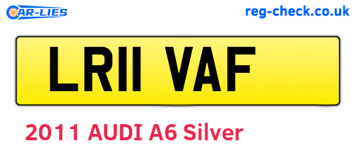 LR11VAF are the vehicle registration plates.
