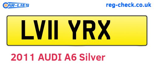LV11YRX are the vehicle registration plates.