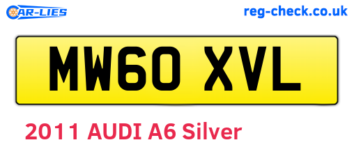 MW60XVL are the vehicle registration plates.