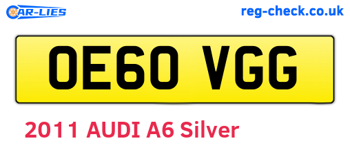 OE60VGG are the vehicle registration plates.