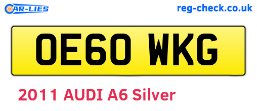 OE60WKG are the vehicle registration plates.