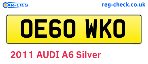 OE60WKO are the vehicle registration plates.