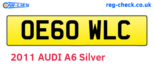 OE60WLC are the vehicle registration plates.