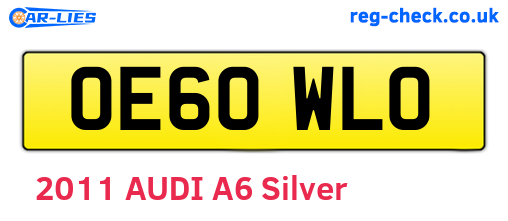 OE60WLO are the vehicle registration plates.
