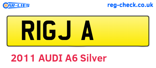 R1GJA are the vehicle registration plates.
