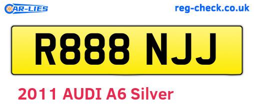 R888NJJ are the vehicle registration plates.