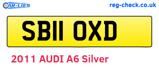 SB11OXD are the vehicle registration plates.