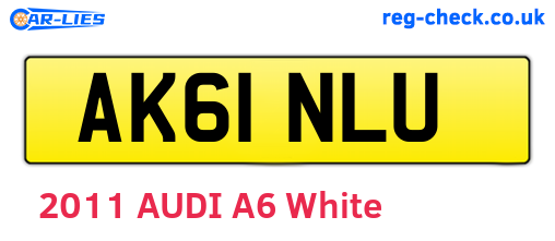 AK61NLU are the vehicle registration plates.