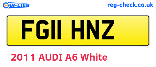 FG11HNZ are the vehicle registration plates.
