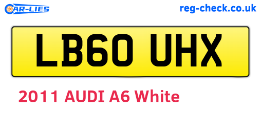 LB60UHX are the vehicle registration plates.