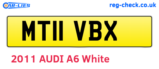 MT11VBX are the vehicle registration plates.