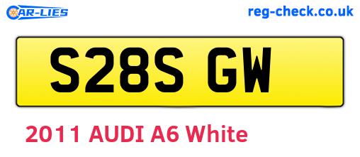 S28SGW are the vehicle registration plates.