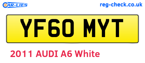 YF60MYT are the vehicle registration plates.