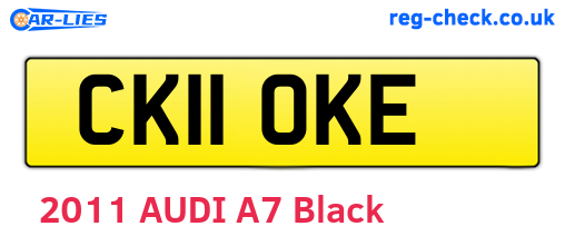 CK11OKE are the vehicle registration plates.