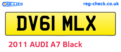 DV61MLX are the vehicle registration plates.