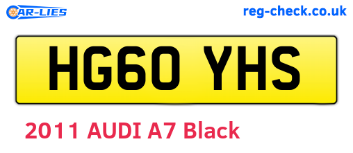HG60YHS are the vehicle registration plates.