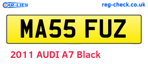 MA55FUZ are the vehicle registration plates.