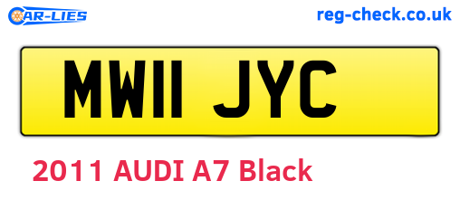 MW11JYC are the vehicle registration plates.