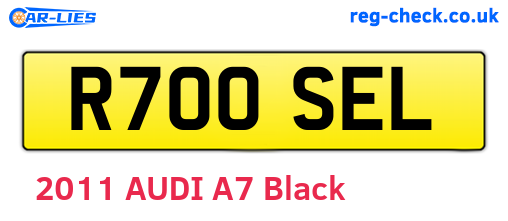 R700SEL are the vehicle registration plates.