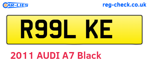 R99LKE are the vehicle registration plates.