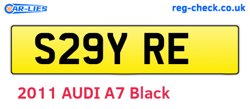 S29YRE are the vehicle registration plates.