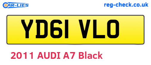 YD61VLO are the vehicle registration plates.