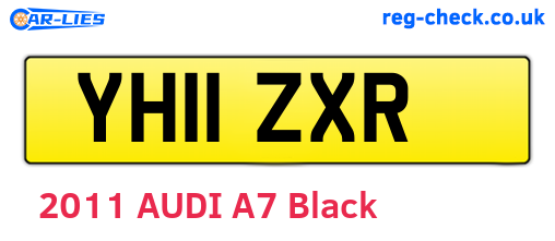 YH11ZXR are the vehicle registration plates.