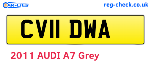 CV11DWA are the vehicle registration plates.