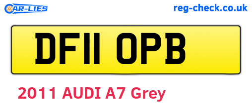 DF11OPB are the vehicle registration plates.