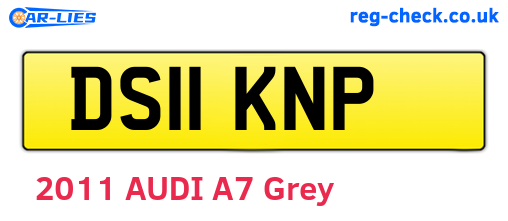 DS11KNP are the vehicle registration plates.
