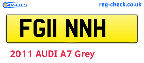 FG11NNH are the vehicle registration plates.