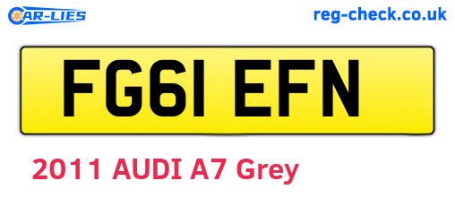 FG61EFN are the vehicle registration plates.