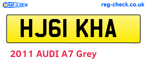 HJ61KHA are the vehicle registration plates.