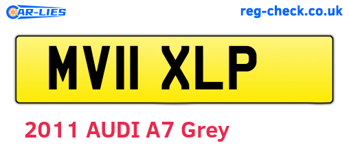 MV11XLP are the vehicle registration plates.