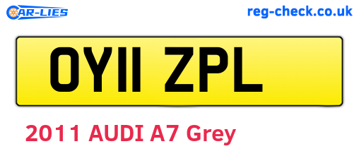 OY11ZPL are the vehicle registration plates.