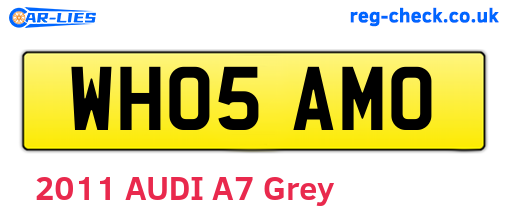 WH05AMO are the vehicle registration plates.