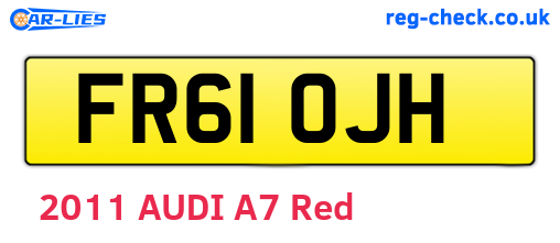 FR61OJH are the vehicle registration plates.