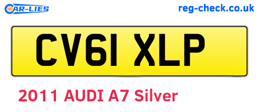CV61XLP are the vehicle registration plates.