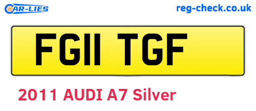 FG11TGF are the vehicle registration plates.