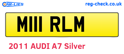 M111RLM are the vehicle registration plates.